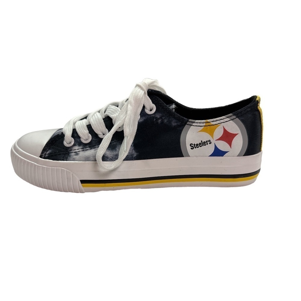 Pittsburgh Steelers FOCO Womens Low Top Tie-Dye Canvas Shoe Size 6 NWOT